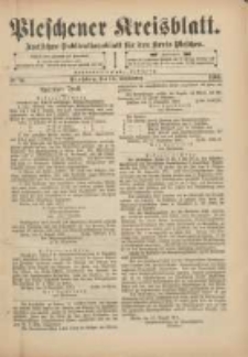 Pleschener Kreisblatt: Amtliches Publicationsblatt für den Kreis Pleschen 1901.09.14 Jg.49 Nr74