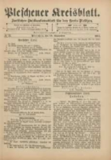 Pleschener Kreisblatt: Amtliches Publicationsblatt für den Kreis Pleschen 1901.09.18 Jg.49 Nr75