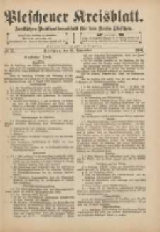 Pleschener Kreisblatt: Amtliches Publicationsblatt f&uuml;r den Kreis Pleschen 1901.09.25 Jg.49 Nr77