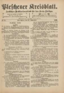 Pleschener Kreisblatt: Amtliches Publicationsblatt für den Kreis Pleschen 1901.09.25 Jg.49 Nr77