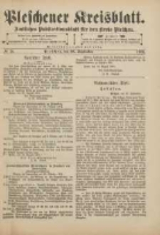 Pleschener Kreisblatt: Amtliches Publicationsblatt f&uuml;r den Kreis Pleschen 1901.09.28 Jg.49 Nr78