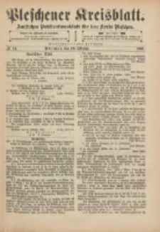 Pleschener Kreisblatt: Amtliches Publicationsblatt f&uuml;r den Kreis Pleschen 1901.10.19 Jg.49 Nr84