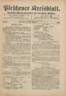 Pleschener Kreisblatt: Amtliches Publicationsblatt f&uuml;r den Kreis Pleschen 1901.10.23 Jg.49 Nr85