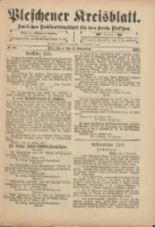 Pleschener Kreisblatt: Amtliches Publicationsblatt f&uuml;r den Kreis Pleschen 1901.11.02 Jg.49 Nr88