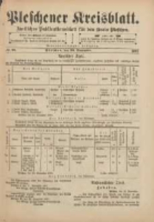 Pleschener Kreisblatt: Amtliches Publicationsblatt f&uuml;r den Kreis Pleschen 1901.11.20 Jg.93 Nr93