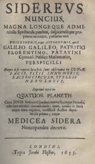 Siderus nuncius. T.2