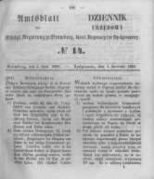 Amtsblatt der K&ouml;niglichen Preussischen Regierung zu Bromberg. 1856.04.04 No.14