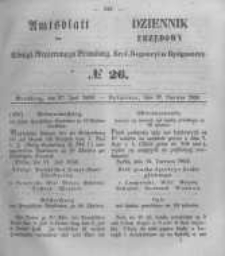 Amtsblatt der K&ouml;niglichen Preussischen Regierung zu Bromberg. 1856.06.27 No.26