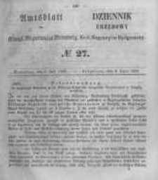 Amtsblatt der K&ouml;niglichen Preussischen Regierung zu Bromberg. 1856.07.04 No.27