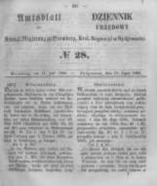 Amtsblatt der K&ouml;niglichen Preussischen Regierung zu Bromberg. 1856.07.11 No.28