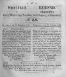 Amtsblatt der K&ouml;niglichen Preussischen Regierung zu Bromberg. 1856.09.19 No.38