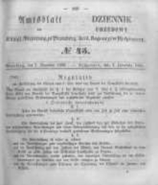 Amtsblatt der Königlichen Preussischen Regierung zu Bromberg. 1856.11.07 No.45