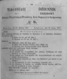 Amtsblatt der K&ouml;niglichen Preussischen Regierung zu Bromberg. 1857.02.27 No.9
