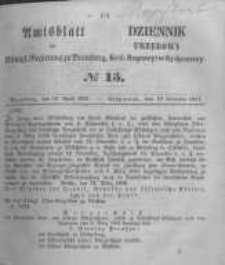Amtsblatt der K&ouml;niglichen Preussischen Regierung zu Bromberg. 1857.04.10 No.15