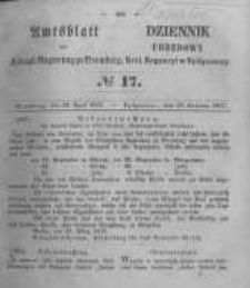 Amtsblatt der K&ouml;niglichen Preussischen Regierung zu Bromberg. 1857.04.24 No.17