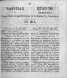 Amtsblatt der K&ouml;niglichen Preussischen Regierung zu Bromberg. 1857.05.15 No.20