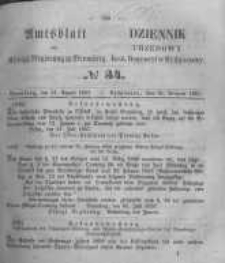 Amtsblatt der K&ouml;niglichen Preussischen Regierung zu Bromberg. 1857.08.21 No.34