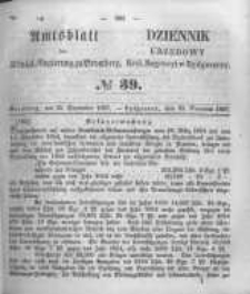 Amtsblatt der K&ouml;niglichen Preussischen Regierung zu Bromberg. 1857.09.25 No.39