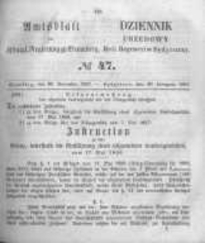 Amtsblatt der K&ouml;niglichen Preussischen Regierung zu Bromberg. 1857.11.20 No.47