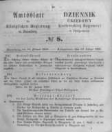 Amtsblatt der K&ouml;niglichen Preussischen Regierung zu Bromberg. 1858.02.19 No.8
