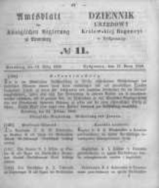 Amtsblatt der K&ouml;niglichen Preussischen Regierung zu Bromberg. 1858.03.12 No.11