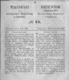 Amtsblatt der K&ouml;niglichen Preussischen Regierung zu Bromberg. 1858.04.09 No.15