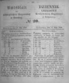Amtsblatt der K&ouml;niglichen Preussischen Regierung zu Bromberg. 1858.05.14 No.20