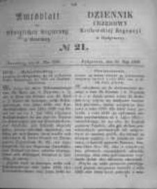 Amtsblatt der K&ouml;niglichen Preussischen Regierung zu Bromberg. 1858.05.21 No.21