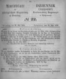 Amtsblatt der K&ouml;niglichen Preussischen Regierung zu Bromberg. 1858.05.28 No.22