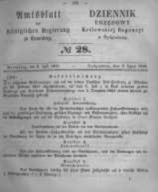 Amtsblatt der K&ouml;niglichen Preussischen Regierung zu Bromberg. 1858.07.09 No.28