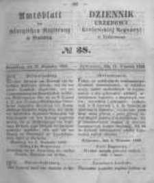 Amtsblatt der K&ouml;niglichen Preussischen Regierung zu Bromberg. 1858.09.17 No.38