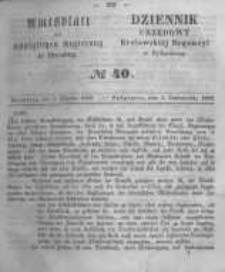 Amtsblatt der K&ouml;niglichen Preussischen Regierung zu Bromberg. 1858.10.01 No.40