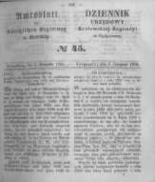 Amtsblatt der K&ouml;niglichen Preussischen Regierung zu Bromberg. 1858.11.05 No.45