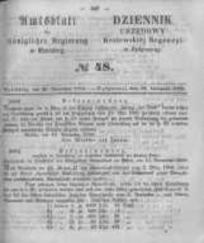 Amtsblatt der K&ouml;niglichen Preussischen Regierung zu Bromberg. 1858.11.26 No.48