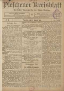 Pleschener Kreisblatt: Amtlicher Anzeiger f&uuml;r den Kreis Pleschen 1906.01.03 Jg.54 Nr1
