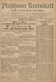Pleschener Kreisblatt: Amtlicher Anzeiger f&uuml;r den Kreis Pleschen 1906.01.17 Jg.54 Nr5