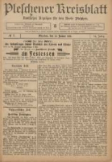Pleschener Kreisblatt: Amtlicher Anzeiger f&uuml;r den Kreis Pleschen 1906.01.24 Jg.54 Nr7