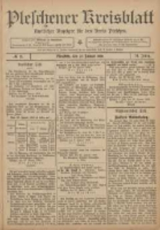 Pleschener Kreisblatt: Amtlicher Anzeiger f&uuml;r den Kreis Pleschen 1906.01.27 Jg.54 Nr8