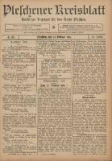 Pleschener Kreisblatt: Amtlicher Anzeiger f&uuml;r den Kreis Pleschen 1906.02.24 Jg.54 Nr16