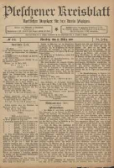 Pleschener Kreisblatt: Amtlicher Anzeiger für den Kreis Pleschen 1906.03.17 Jg.54 Nr22