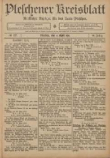Pleschener Kreisblatt: Amtlicher Anzeiger f&uuml;r den Kreis Pleschen 1906.04.04 Jg.54 Nr27