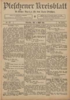 Pleschener Kreisblatt: Amtlicher Anzeiger für den Kreis Pleschen 1906.04.04 Jg.54 Nr27