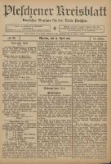 Pleschener Kreisblatt: Amtlicher Anzeiger f&uuml;r den Kreis Pleschen 1906.04.18 Jg.54 Nr31