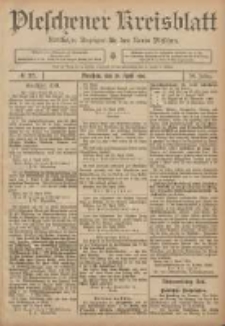 Pleschener Kreisblatt: Amtlicher Anzeiger f&uuml;r den Kreis Pleschen 1906.04.25 Jg.54 Nr33