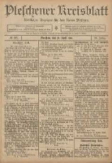 Pleschener Kreisblatt: Amtlicher Anzeiger für den Kreis Pleschen 1906.04.25 Jg.54 Nr33