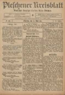 Pleschener Kreisblatt: Amtlicher Anzeiger f&uuml;r den Kreis Pleschen 1906.05.26 Jg.54 Nr42