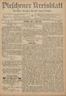 Pleschener Kreisblatt: Amtlicher Anzeiger für den Kreis Pleschen 1906.06.02 Jg.54 Nr44