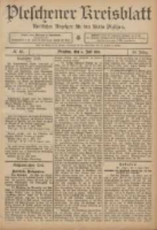 Pleschener Kreisblatt: Amtlicher Anzeiger für den Kreis Pleschen 1906.06.06 Jg.54 Nr45
