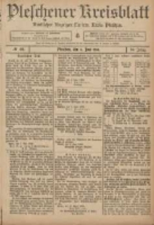 Pleschener Kreisblatt: Amtlicher Anzeiger f&uuml;r den Kreis Pleschen 1906.06.09 Jg.54 Nr46