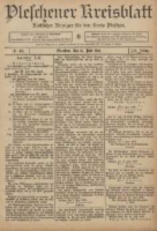Pleschener Kreisblatt: Amtlicher Anzeiger für den Kreis Pleschen 1906.06.16 Jg.54 Nr48